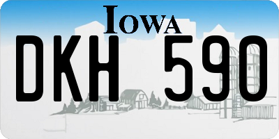IA license plate DKH590