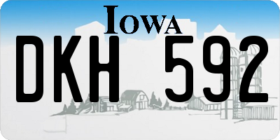 IA license plate DKH592