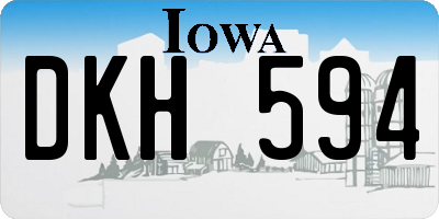 IA license plate DKH594