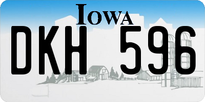 IA license plate DKH596
