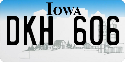 IA license plate DKH606