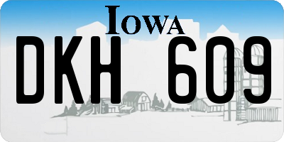 IA license plate DKH609