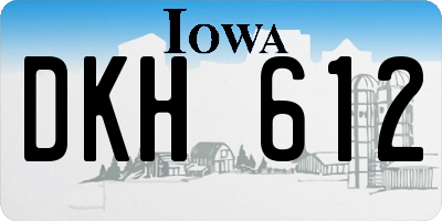 IA license plate DKH612
