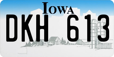 IA license plate DKH613