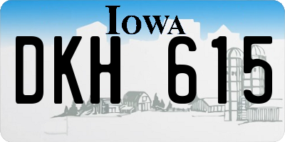IA license plate DKH615