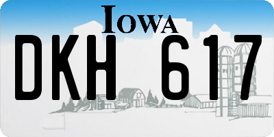 IA license plate DKH617