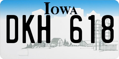 IA license plate DKH618
