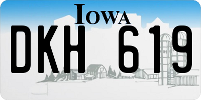 IA license plate DKH619