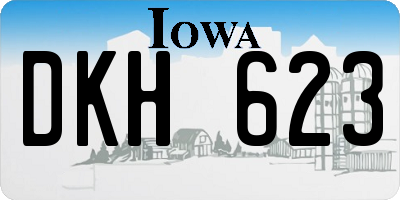 IA license plate DKH623