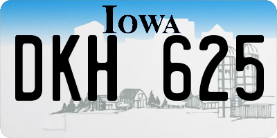 IA license plate DKH625