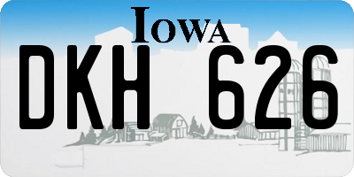 IA license plate DKH626