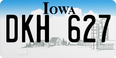 IA license plate DKH627