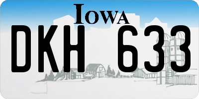 IA license plate DKH633
