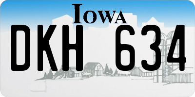 IA license plate DKH634