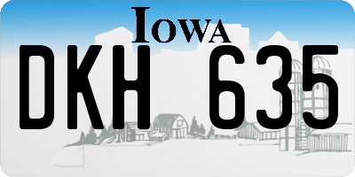 IA license plate DKH635