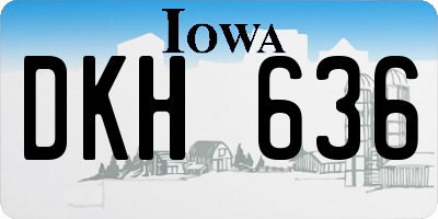 IA license plate DKH636