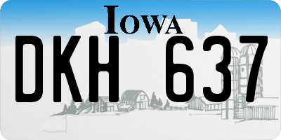 IA license plate DKH637