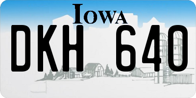 IA license plate DKH640