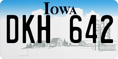 IA license plate DKH642