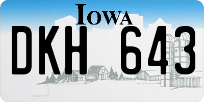 IA license plate DKH643