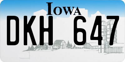 IA license plate DKH647