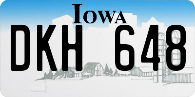 IA license plate DKH648