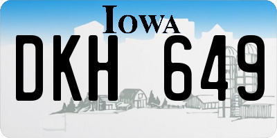 IA license plate DKH649