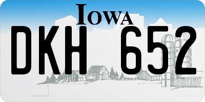 IA license plate DKH652