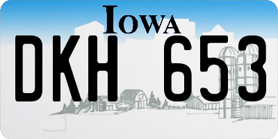 IA license plate DKH653