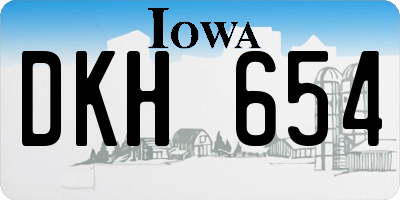 IA license plate DKH654