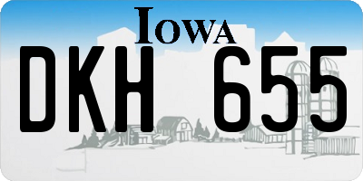 IA license plate DKH655