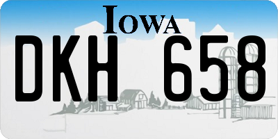 IA license plate DKH658