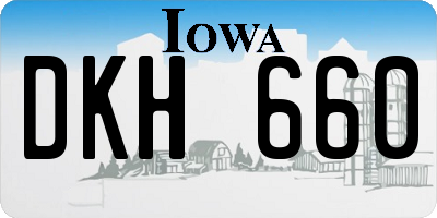 IA license plate DKH660