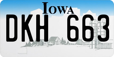 IA license plate DKH663