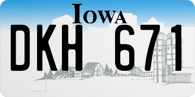 IA license plate DKH671