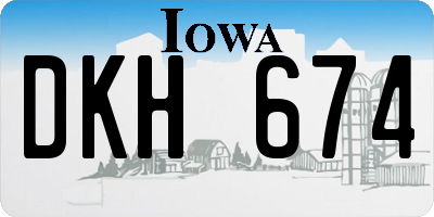 IA license plate DKH674