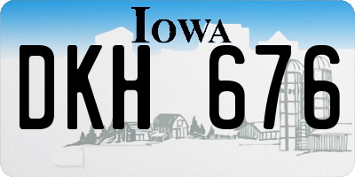 IA license plate DKH676