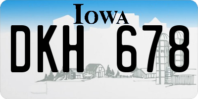 IA license plate DKH678