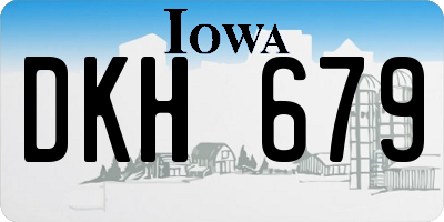 IA license plate DKH679