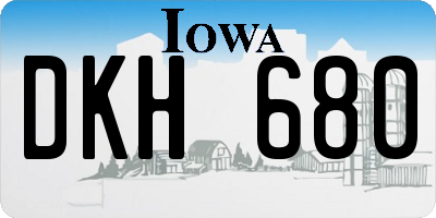 IA license plate DKH680