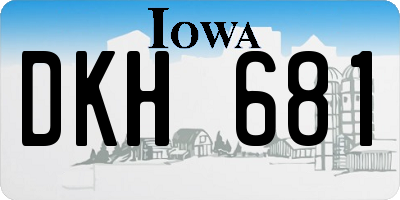 IA license plate DKH681