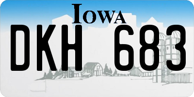 IA license plate DKH683