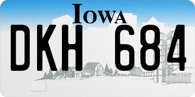 IA license plate DKH684