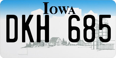 IA license plate DKH685