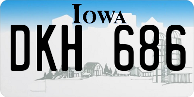 IA license plate DKH686