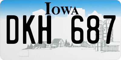 IA license plate DKH687