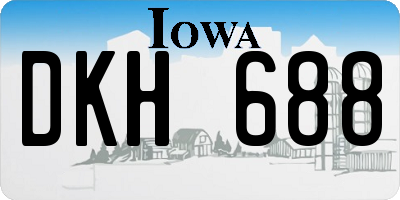 IA license plate DKH688