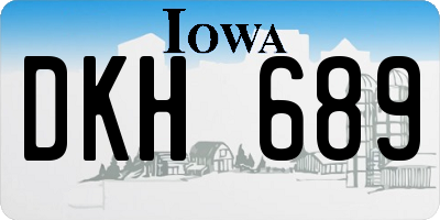 IA license plate DKH689
