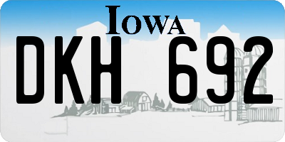 IA license plate DKH692