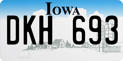 IA license plate DKH693